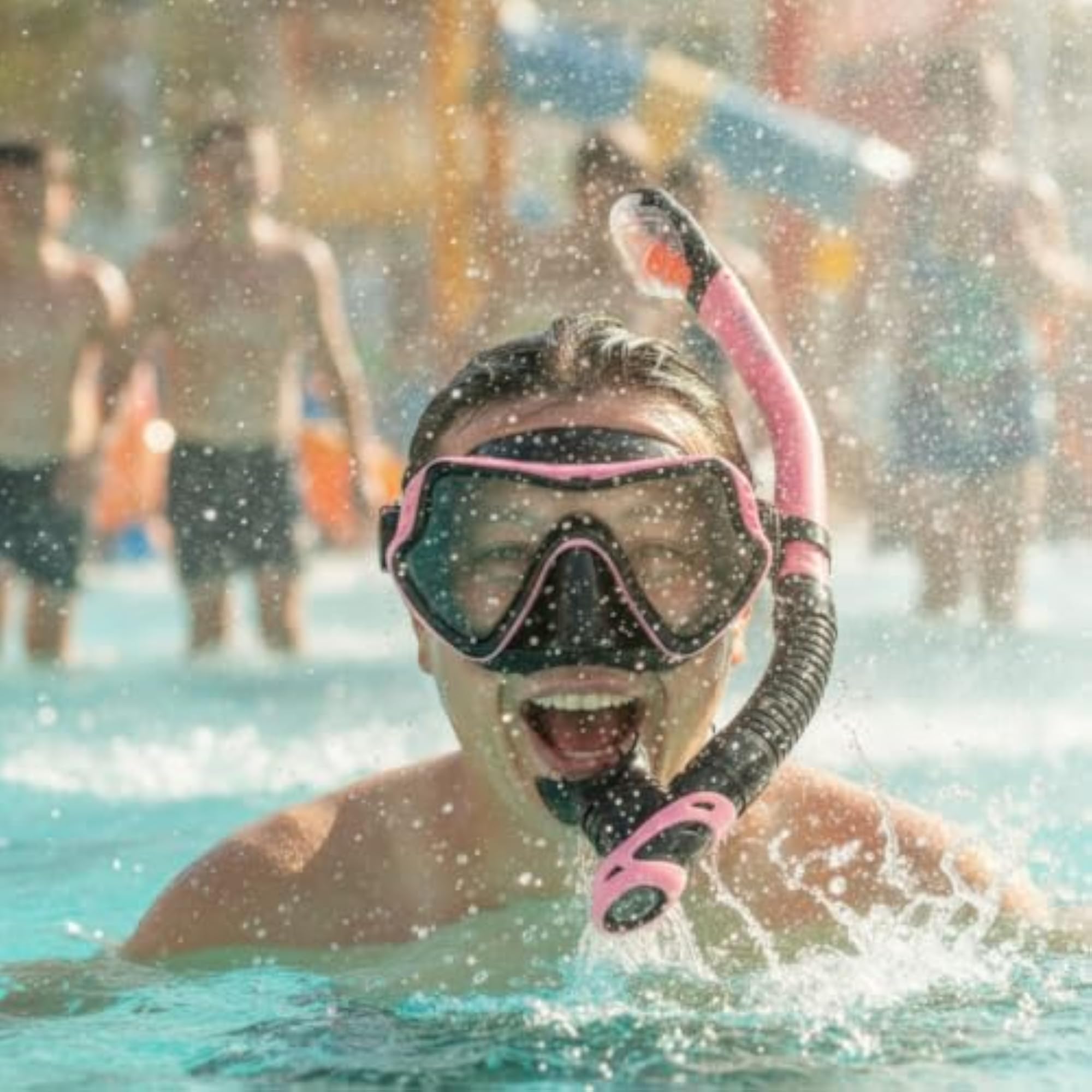 Integrated Snorkeling Mask with Snorkel Wide-View Diving Mask