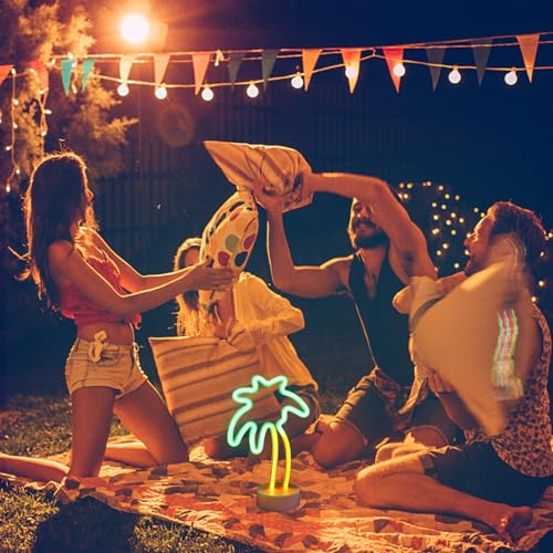 Funmo Luci al neon con palma, Luce al neon