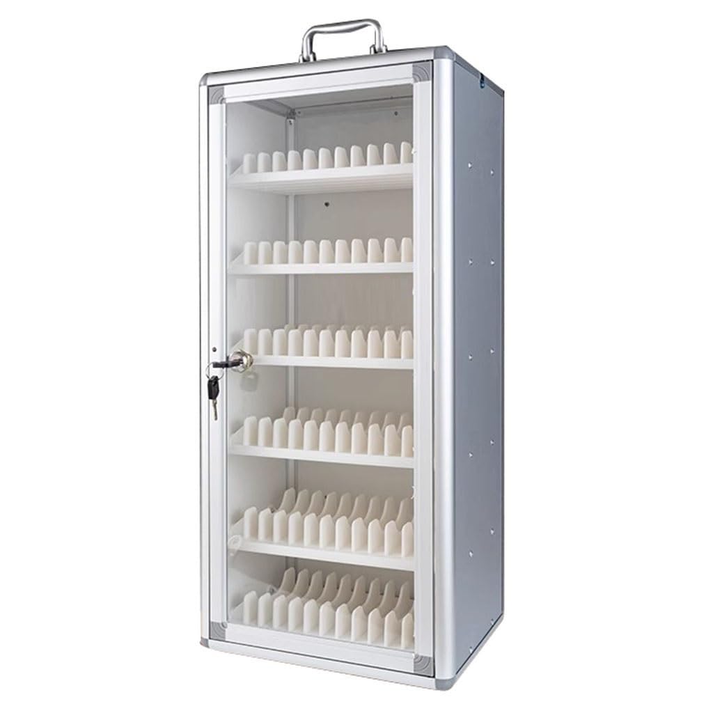Caja de Almacenamiento para teléfonos móviles de 12 a 72 Ranuras, de aleación de Aluminio, Organizador Multifuncional de Escritorio para aulas, escuelas y oficinas (72)