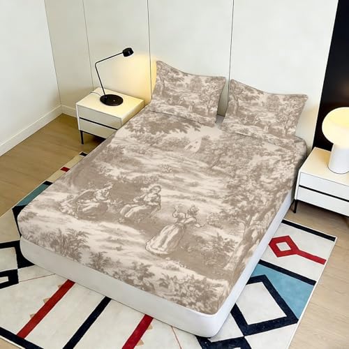 Drap housse 3D microfibre grande profondeur lavable en machine