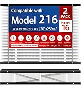 2 Pack, 216 Replacement Filter, Compatible with AprilAire 216 Whole House Air Purifiers Models,12...