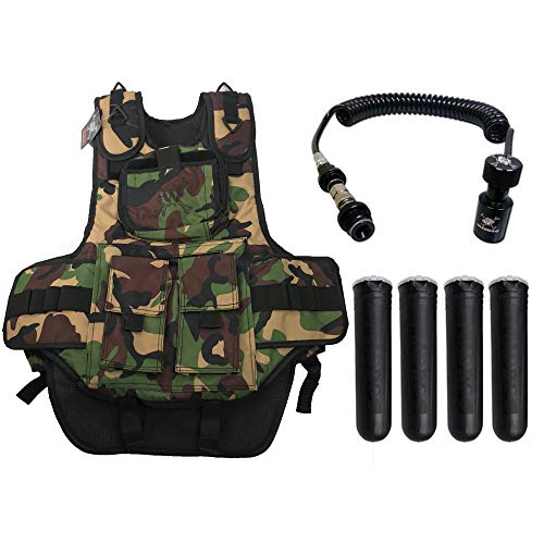 Cabo Flurry Industries Tactical Paintball Vest Camouflage Holds 4 Pods