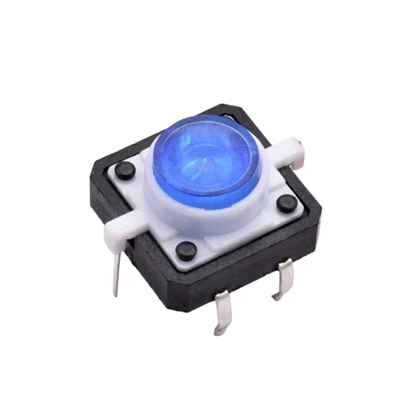 Pulsador táctil 12x12mm azul LED 12V interruptor momentáneo de 5 pines 7