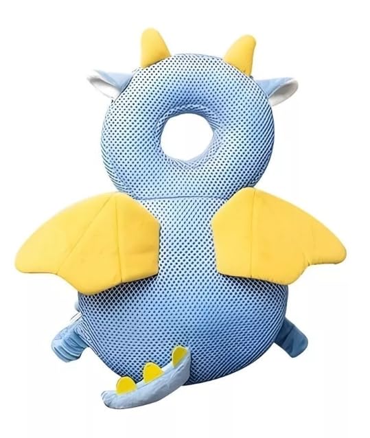 Mochila Protetora para Bebê, Almofada Antiquedas para Cabeça, Estilo Dinossauro, Proteção Anti Impacto