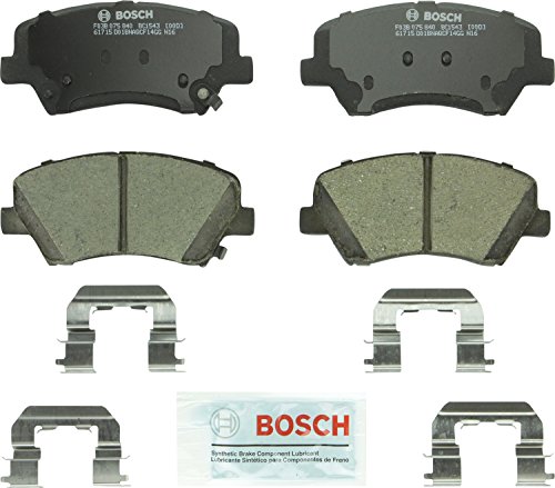 BOSCH BC1543 QuietCast Premium Ceramic Disc Brake Pad Set - Compatible with Select Hyundai Elantra, Elantra Coupe, Elantra GT; Kia Forte, Forte Koup, Forte5; FRONT by Bosch - Used condition - US$23.40