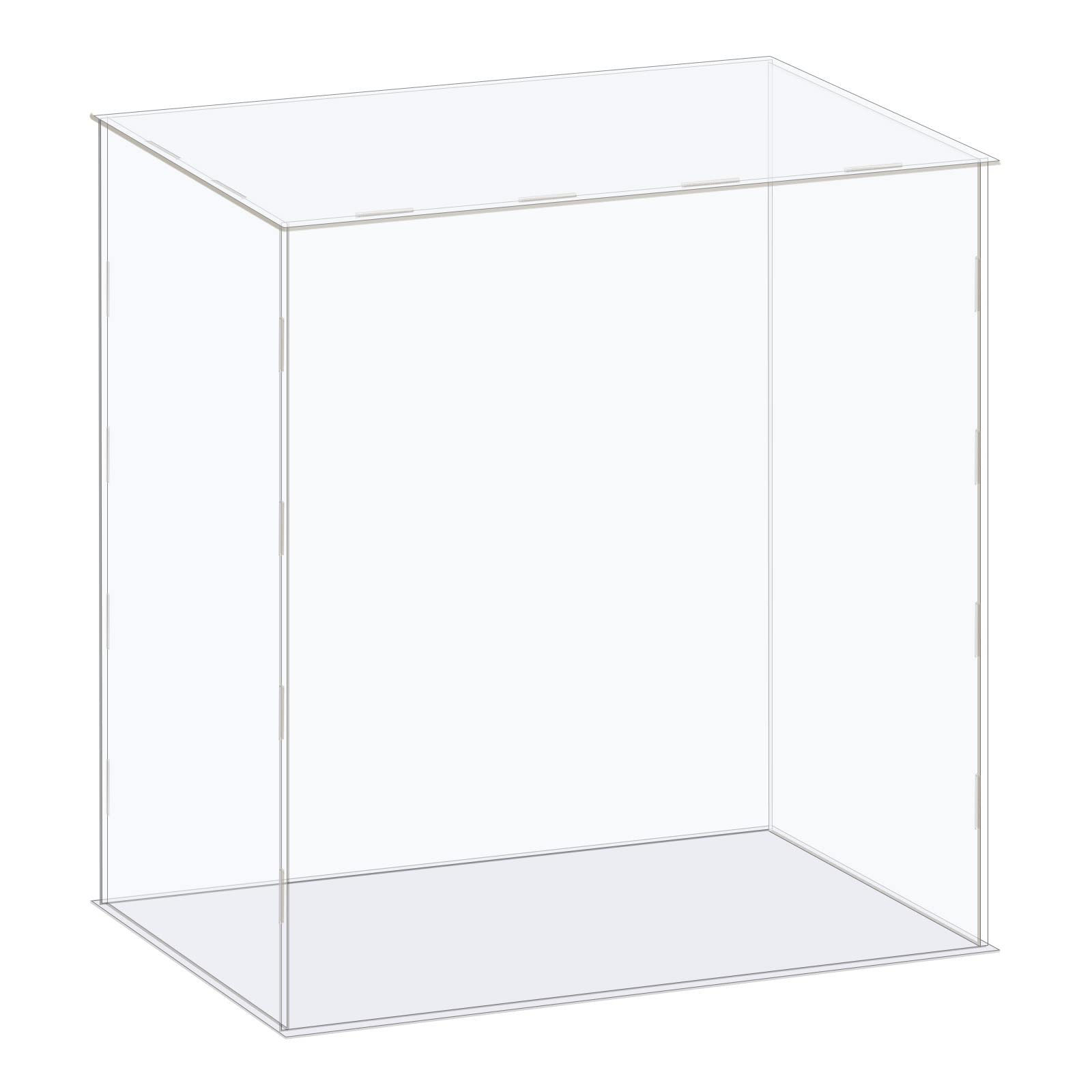 Muiltvoe Acrylic Display Case Box Clear Dustproof Protection Showcase 36x26x26cm for Collectibles Display