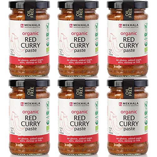 Mekhala Organic Thai Red Curry Asian Cooking Paste Vegan. Gluten-Free Sugar-Free #TOP9