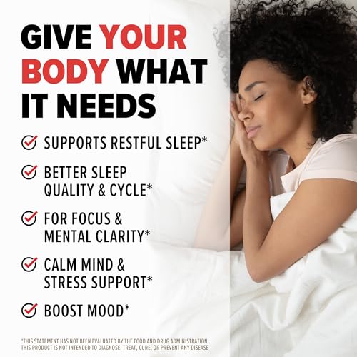 10X Health Sleep Supplement - Magnesium Supplement with L Theanine & Melatonin 3mg for Longer Sleep Support & Relaxation - 3-in1 Sleep Supplements for Adults - 60 Capsules - Image 5