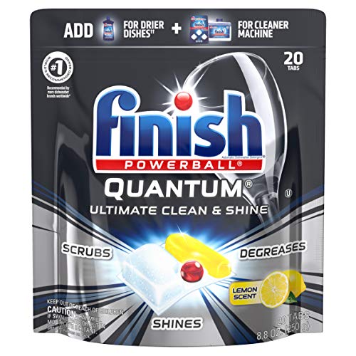 Finish Quantum Ultra Degreaser with Lemon Dishwasher Detergent Tablets - 20ct