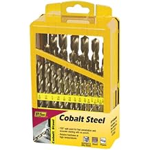 IVY Classic 04194 29-Piece Cobalt Steel Drill Bit Set, 135-Degree Split Point, Sturdy Metal Case