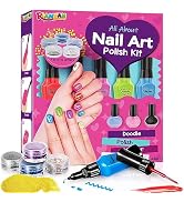 Nail Polish Kit for Girls Ages 7 8 9 10 11 12, Nail Art Studio for Girls, Nail Art Kit Toys with ...