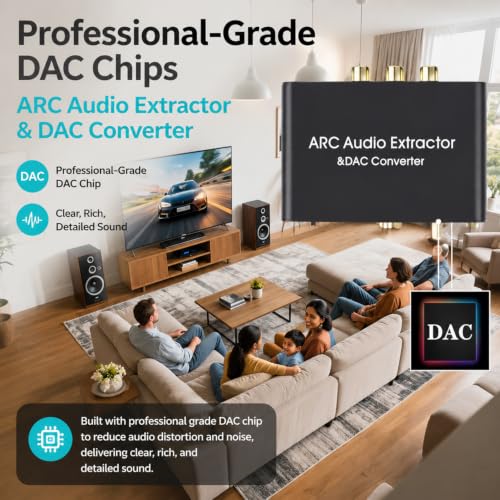 Image of ZORBES HDMI ARC Audio Extractor 192KHz DAC Converter with RCA