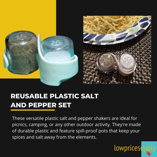 Conjunto de 7 mini saleiros e pimenteiros recarregáveis, motel, viagens, acampamento, piquenique, la