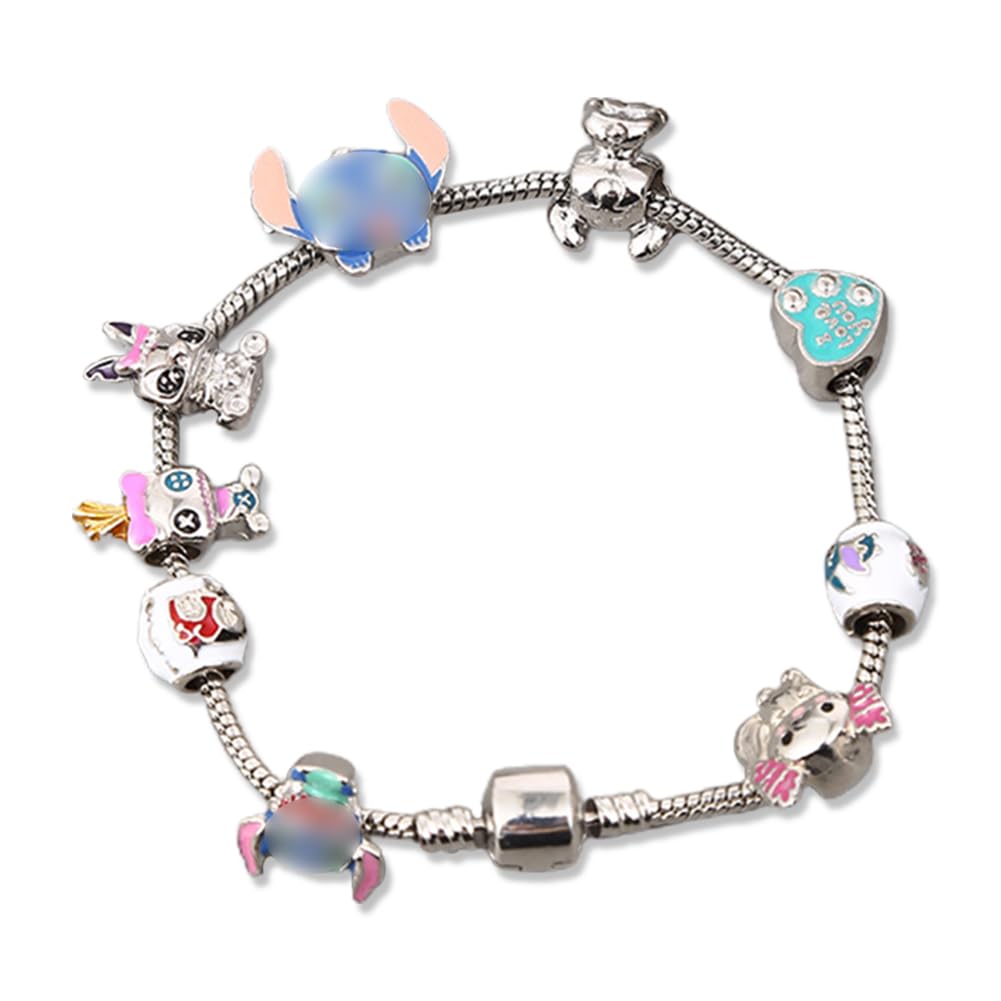 ZGCXRTO Sti-tch Pulsera, Sti-tch Pulsera con Dios Brillantes, Sti-tch Pulsera con Dijes Ajustable, para Fiestas de Regalo de Cumpleaños de Niñas como Accesorios de Vestir