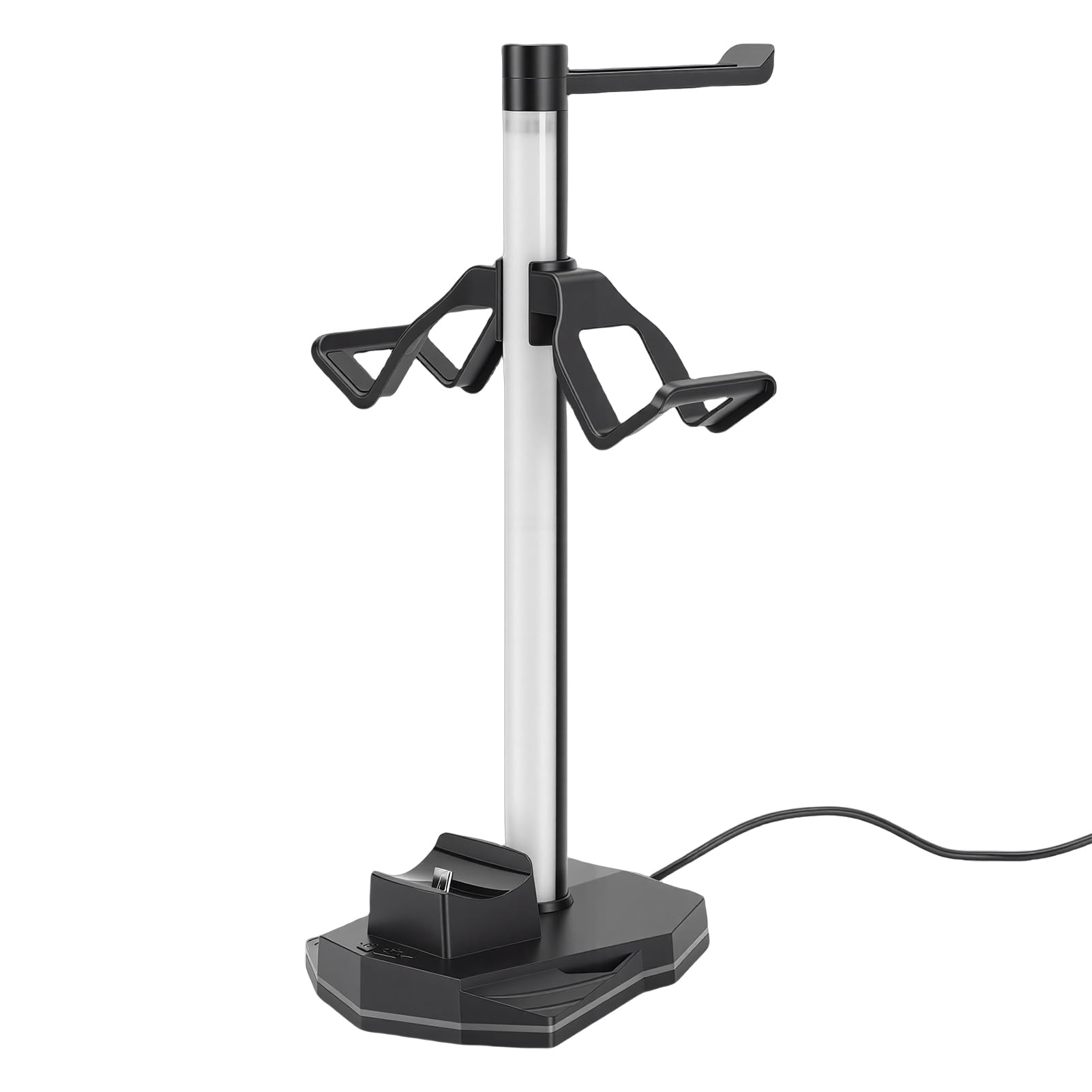 Supporto per Cuffie e Controller RGB, 3 in 1 con Base di Ricarica, Design