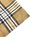 2 PLY 100% Cashmere Scarf Tartan OS Big Check Plaid Made in Scotland Wool Wrap Muffler (Camel Over Sized Check GC)