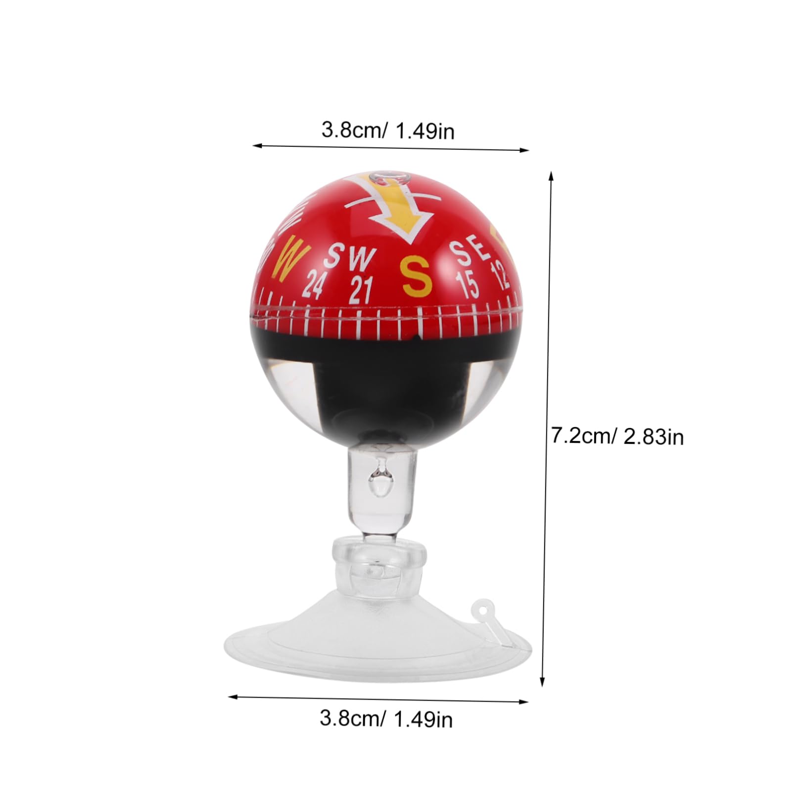 MUCKLILY Portable Car Dashboard Compass Suction Cup Auto Compass for Vehicle Marine Outdoor Navigation