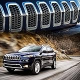 7PCs Front Grill Inserts Chrome Silver Grille Trim Rings with Black Mesh Honeycomb Grill Kits...