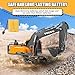 DOUBLE E Volvo RC Excavator Remote Control Excavator Toy for Boys Full Function Construction Vehicles Toys with Shovel for Outdoor Play Sandbox Digger Toys Gifts for Kids