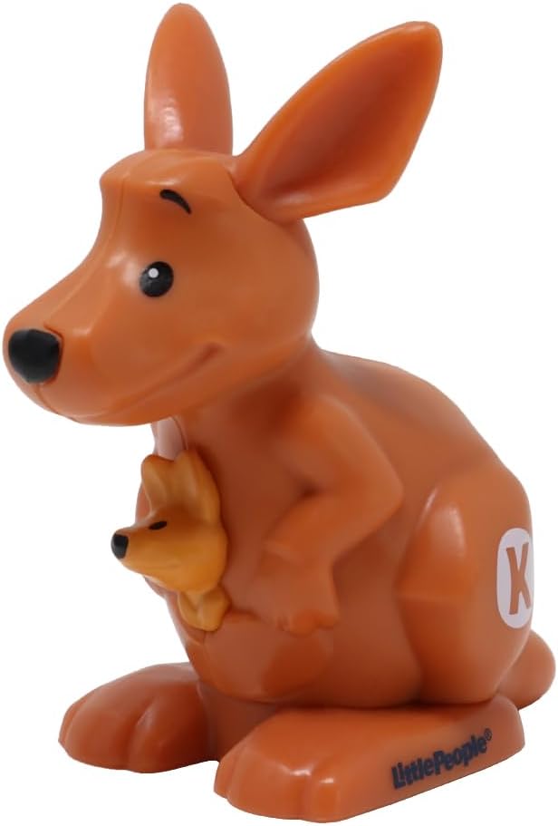 Fisher-Price Replacement Part for Collectible Little People Alphabet Fun Zoo Safari Farm Playset JGR92 - Replacement Letter K Brown Kangaroo Figure