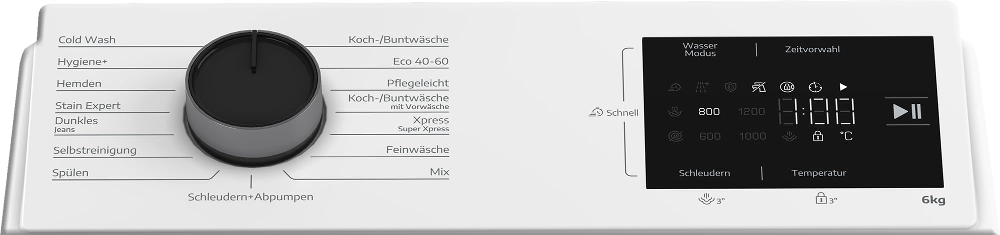 Beko BTL 62B W CW Waschvollautomat Toplader, 6 kg, 1200 U/Min., StainExpert, Hygiene+, ProSmart Inverter Motor, 15 Programme, Aquastop, Weiß
