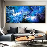 ダイヤモンドアート50x150cmクロスステッチキットモダンブルーアブストラクトダイアモンドアートキットダイアモンドビーズ絵画キットDIY・手作り絵画手芸キット5Dモザイクアートダイヤモンド塗装全面貼り付けタイプダイヤモンドアート20x60in