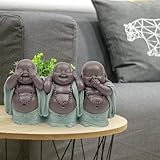 Zoom IMG-1 zen light statuetta 3 bonzes Zoom IMG-1 zen light statuetta 3 bonzes