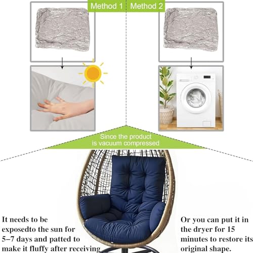 Cojín para silla colgante cómodo para canasta y hamaca 7