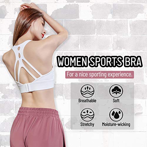 pedkit Sutiã esportivo feminino na parte de trás oco Fecho ajustável em forma de gancho e ocular