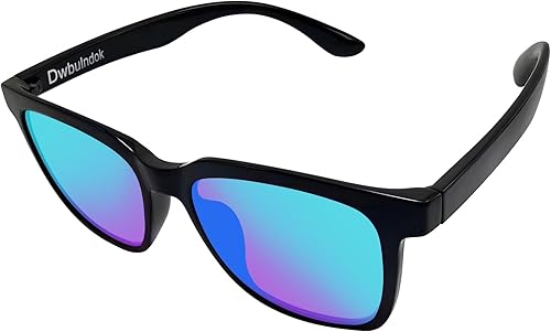 Dwbulndok Gafas de sol débiles de color daltónicas ZD-601 adecuadas para corrección de color en interiores y exteriores, Rojo y azul