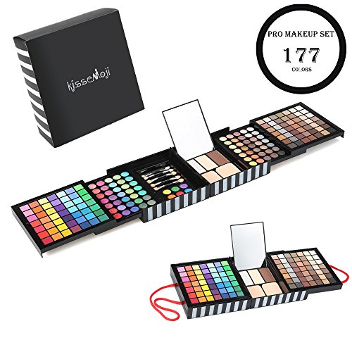 Kissemoji Professional All In One Makeup Kit 177 Colors Cosmetics Cream Contour Highlighting Makeup Kit Eye Shadows kit lips kit Lip (Eyeshadow, Blushes, Powder, Lipstick & More)