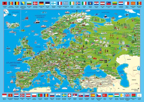 Schmidt- Descubrir Europa Puzzle de 500 Piezas, Multicolor, única (58373)