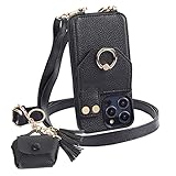 AnsTOP Crossbody Phone Case for iPhone 14 Pro Max, 6.7 inch - Wallet Case iPhone Case with RFID Bloc