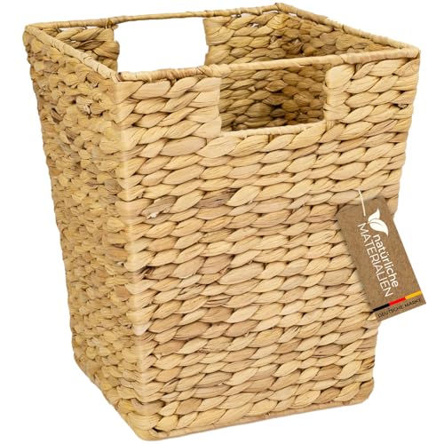 HMF Papierkorb Büro, Aufbewahrungskorb geflochten aus Wasserhyazinthe...