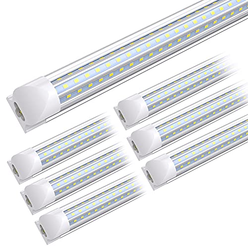 CNSUNWAY LIGHTING 4FT LED Shop Light, 48W 6300LM Super Bright T8 Integrated LED Tube, 6500K Cool White, D-Shape Triple Rows LED, Linkable Light Fixture 4 Foot with Plug, for Garage, Workshop (6 Pack) CNSUNWAY LIGHTING 4FT LED Shop Light, 48W 6300LM Super Bright T8 Integrated LED Tube, 6500K Cool White, D-Shape Triple Rows LED, Linkable Light Fixture 4 Foot with Plug, for Garage, Workshop (6 Pack)