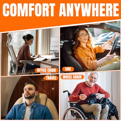 Hombys Thick Car Booster Seat Cushion With Lumbar Support Pillow For Short Driver thumb #6