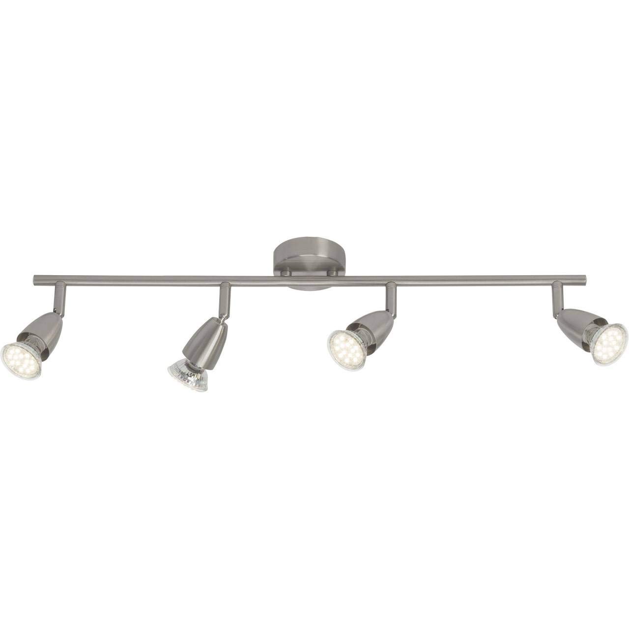 BRILLIANT lamp Amalfi LED spot buis 4flg ijzer | 4x LED-PAR51, GU10, 3W LED reflectorlampen inbegrepen, (250lm, 3000K) | Schaal A tot E | Hoofden draaien