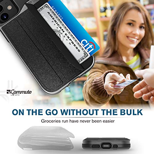 Vena Wallet Case Compatible With Apple Iphone 12 Mini (5.4-Inch), Vcommute (Military Grade Drop Protection) Flip Leather Cover Card Slot Holder With Kickstand Space Gray #TOP5