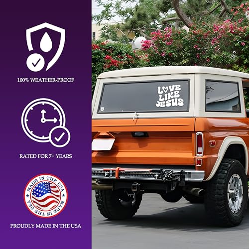 Image of Love Like Jesus Car Decal, Christian Jesus Religious Gift Car Mirror Decals Accessories Affirmations Funny Vinyl Waterproof 8 Inches Car Decal Bumper Decal Gifts for Mom Dad Friend Coworker