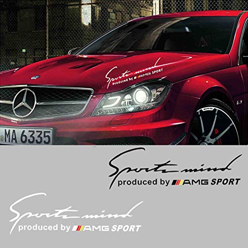 MAXDOOL New Car Sports Styling Racing Decoration AMG Headlight Stickers Front Decal Styling for Mercedes Benz W205 W212 W213 C117 C E S CLA GLA GLK GLC GLE Class (White Head Light)