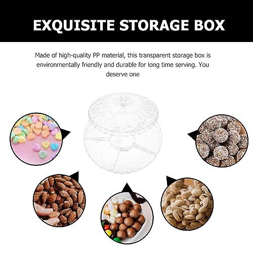 Cabilock Veggie Dip Compartment Serving Trays For Food Glass Snack Serving Tray With Lid Decorative Appetizer Tray Serving Plates Round Dishes For Dried Fruits Nuts Candies Fruits Bed Breakfast Tray #TOP2
