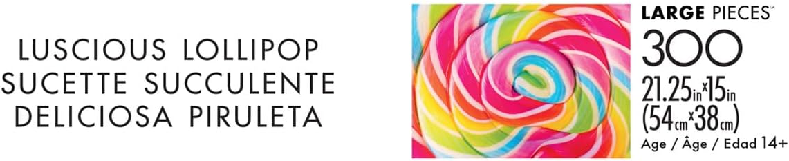 Buffalo Games - Luscious Lollipop - Large Piece Jigsaw Puzzle for Adults - Challenging Puzzle Perfect for Game Nights - Finished Size is 21.25 x 15.00