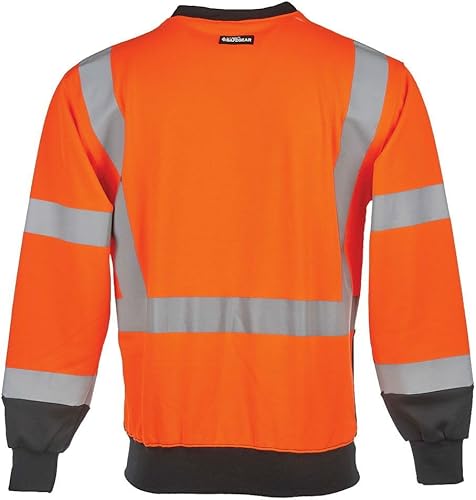 Miniatura 7 de J. J. Keller & Associates, Inc. Sudadera unisex con cuello redondo de alta visibilidad, ANSI Clase 3, SAFEGEAR