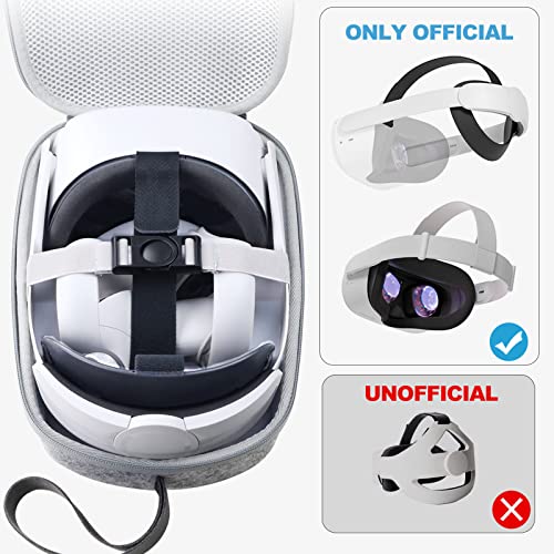 Rethone Hard Carrying Case Compatible With Meta/Oculus Quest 2 Basic/Elite Version, Large Space Cover Storage Bag For Oculus Quest 2 & Other Accessories, Suitable For Travel And Home #TOP2