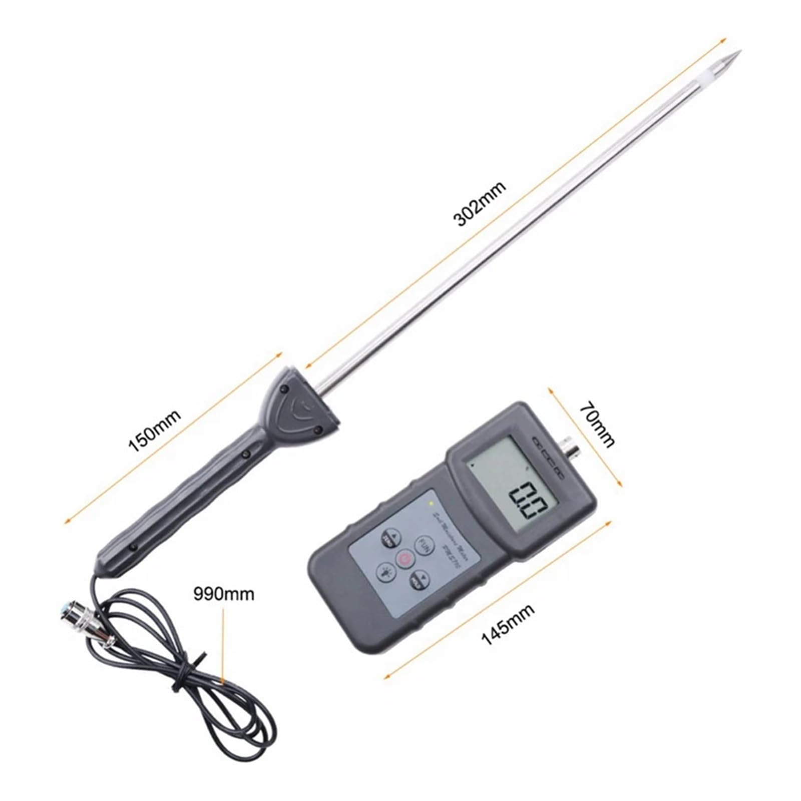 Mesure de l'humidité du Sol 1 Pièces PMS710 Numérique Humidimètre De Sol Test Rivière Sable Sol Ciment Terre Capteur Plastique Métal Fiable et précis