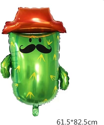 Miniatura 2 de Morndew 2 globos de papel de aluminio de cactus de Mr and Ms para fiesta temática mexicana, fiesta de cumpleaños, baby shower, decoración de fiesta