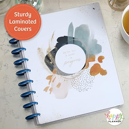 Happy Planner 2023 Daily Planner and Calendar, 12-Month Daily, Weekly, and Monthly Planner, Jan. 2023Dec. 2023 Diary, Recovery Layout, Abstract Watercolour Theme, Classic Size, 17.78 x 23.50 cm