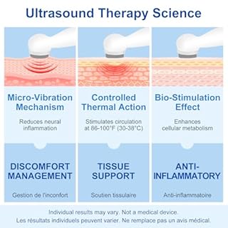 Ultrasound Treatment Machine Physiotherapy Equipment Home Ultrasound Therapy Machine for Muscular & Back Pain, Muscle Spasms, Joint Stiffness Relief - Supports Natural Recovery