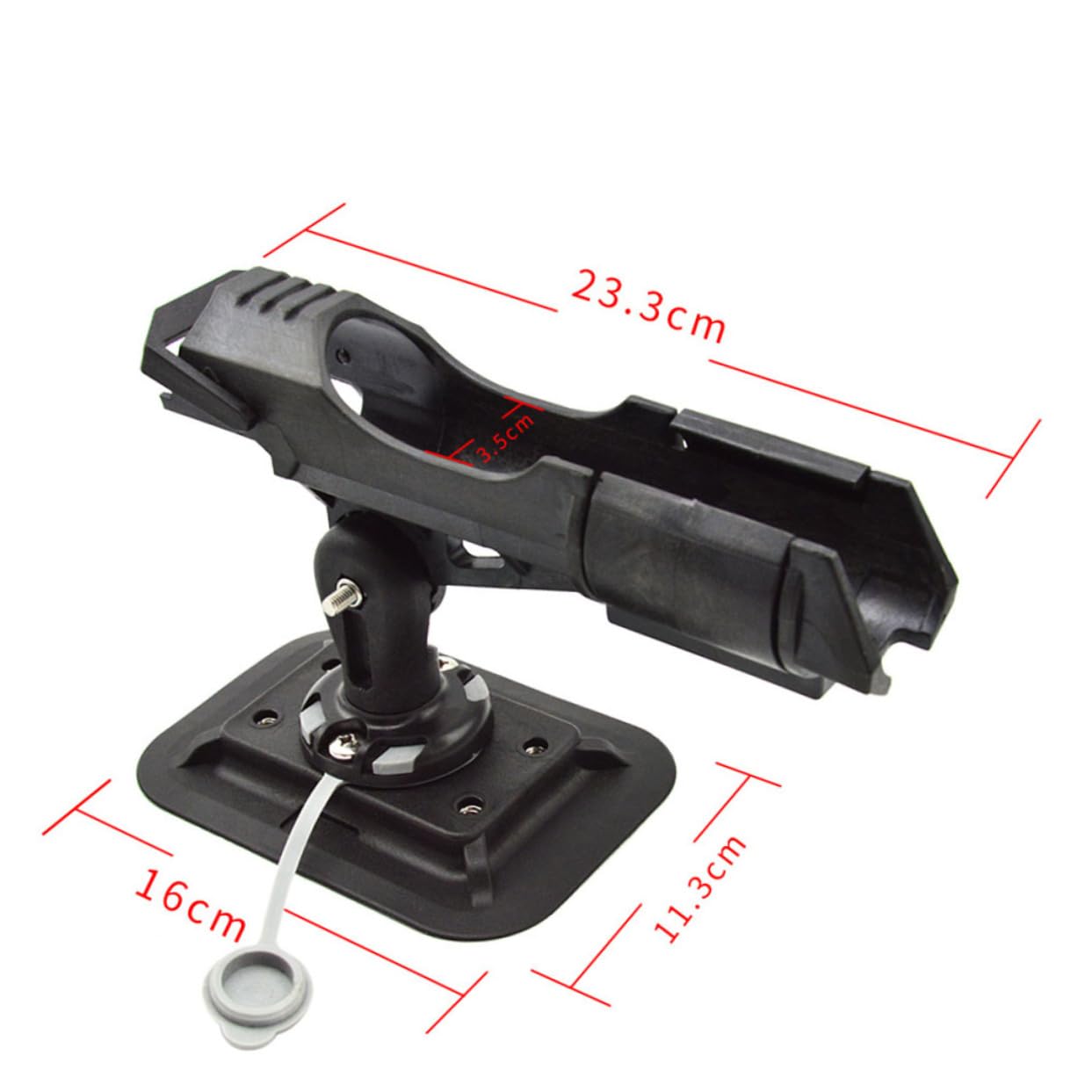 Supporto Facile per Canna Regolabile da Girevole in Pesca Nylon Leggero Installare Accessorio Pratico e Resistente per Kayak e Barche