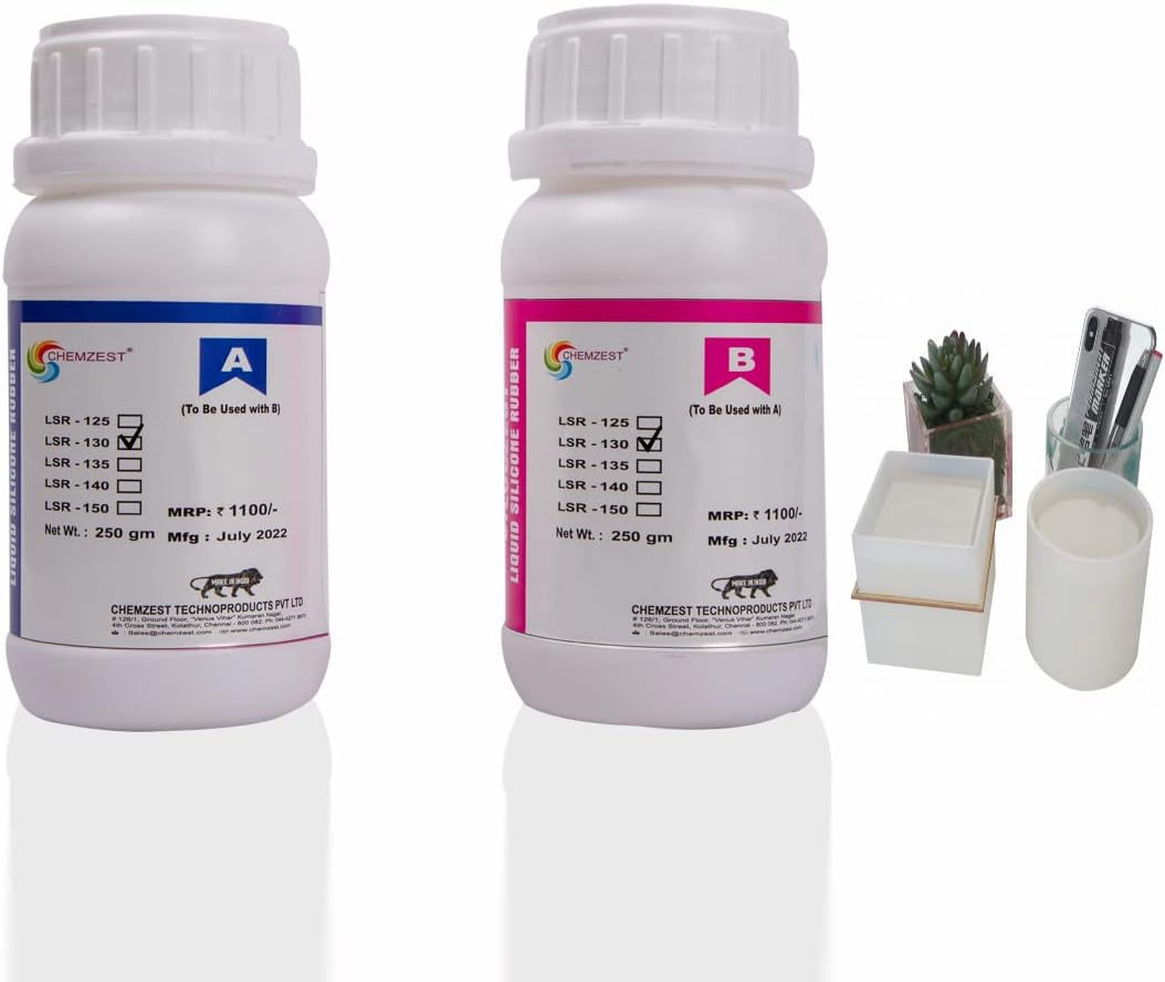 SILOCZEST Silicone Mold Making Kit,30A Liquid Silicone Rubber,1:1 Mixing Ratio|Ceramics Mold,Robot Dummies,Mechanical Component Mold Making|Translucent(500GM)